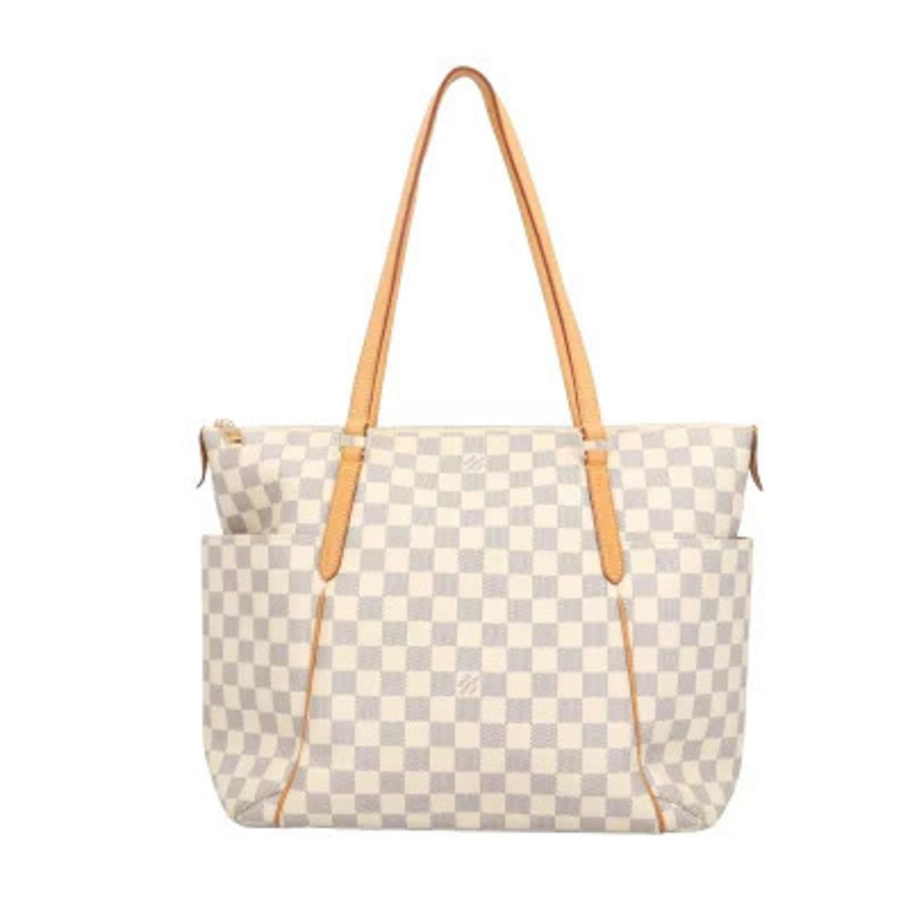 Louis Vuitton Totally Damier Azur White Tote Bag Canvas White